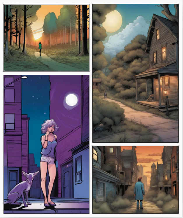 Forest Spirit - AI generated Watercolor Anime comic