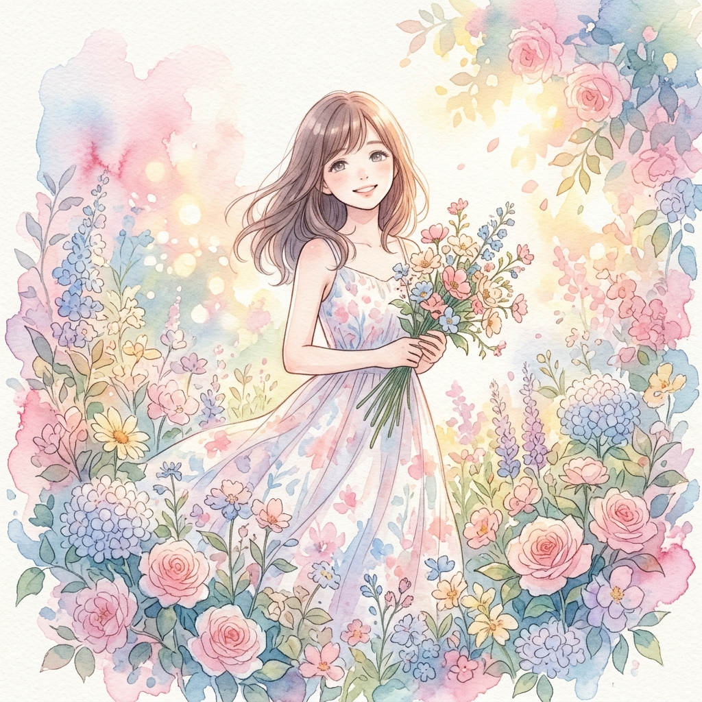 Watercolor Manga Style comic style example