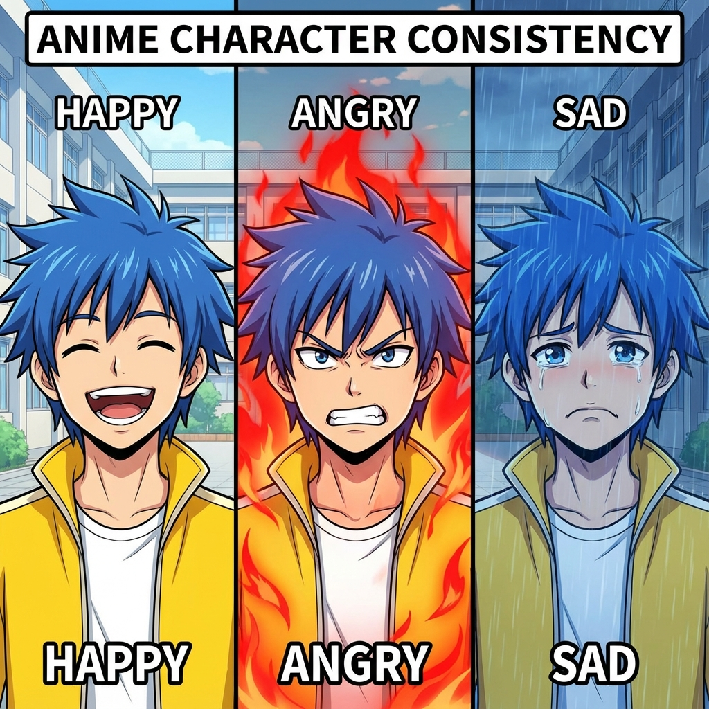 Character consistency prompt guide image