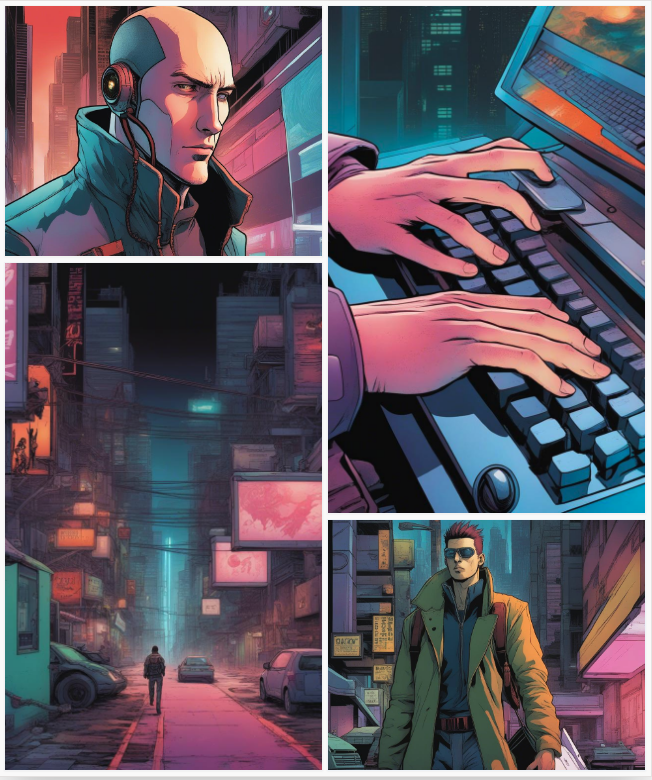 Cyber Dreams - AI generated Sci-fi Manga comic