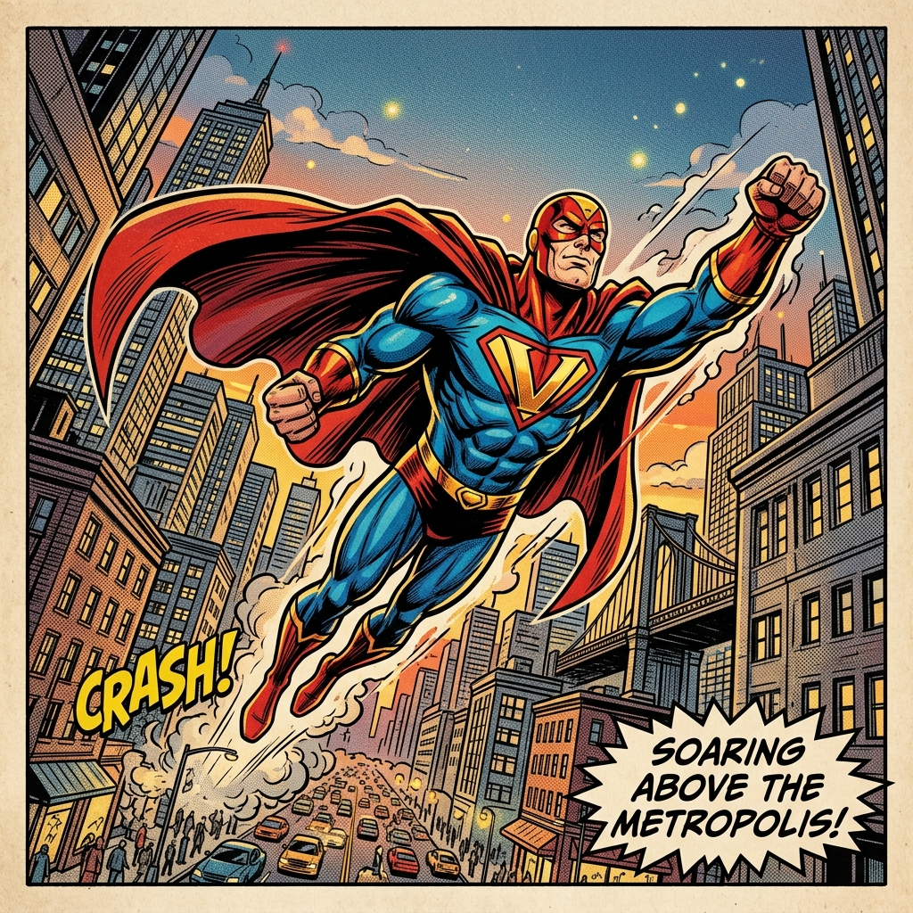 Superhero Comic Style comic style example